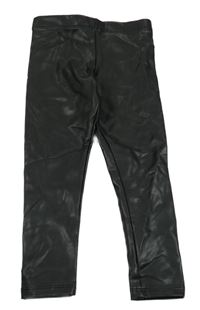 Černé koženkové legíny H&M