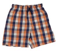 Modro-červeno-bílé kostkované plátěné kraťasy M&S