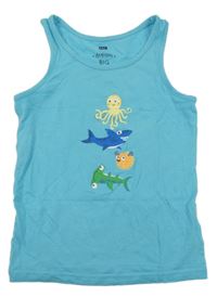 Modré tílko s mořskými zvířaty F&F