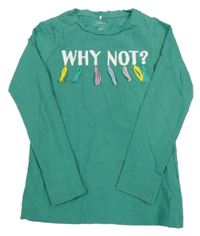 Zelené triko s nápisem Name it