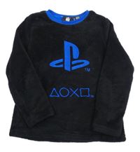 Černá chlupatá pyžamová mikina - PlayStation