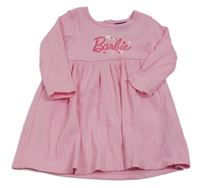 Světlerůžové žebrované šaty - Barbie