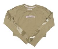 Béžovo-army crop triko Sonneti