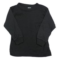 Černé žebrované spodní triko