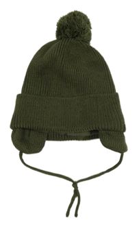 Khaki čepice s bambulí H&M