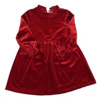 Červené sametové šaty St. Bernard