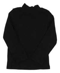 Černé žebrované triko se stojáčkem F&F