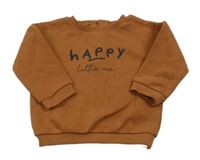 Hnědá mikina s nápisy Matalan