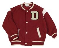 Vínová propínací mikina s písmenem Zara