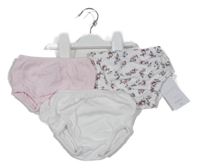 Nové - 3x kalhotky na plenku Matalan