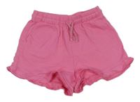 Růžové teplákové kraťasy H&M