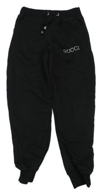 Černé tepláky s kamínky Gucci