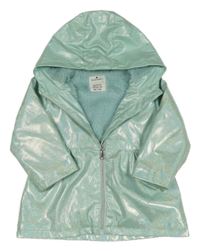 Mátová třpytivá zateplená nepromokavá parka s kapucí Matalan