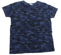 Tmavomodro-černé army tričko George 