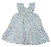 Barevné pruhované plátěné šaty Primark