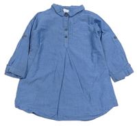 Modré košilové šaty riflového vzhledu H&M