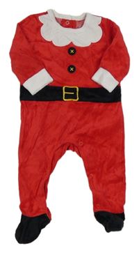 Červený sametový overal - Santa