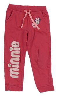 Tmavorůžové tepláky s Minnie Disney 