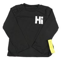 Nové - Černé sportovní triko s nápisem 