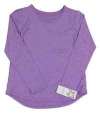 Nové - Lila melírované sportovní triko Dunnes