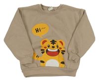 Béžová mikina s tygrem 