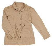 Starorůžový riflový kabát s páskem Nutmeg