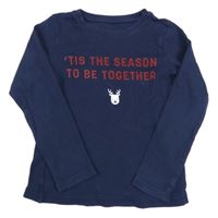 Tmavomodré triko se sobem a nápisem George