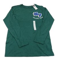 Nové - Tmavozelené triko s nápisem Dunnes