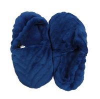 Tmavomodré chlupaté domácí bačkory vel. 26