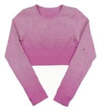 Růžové melírované sportovní crop triko Primark