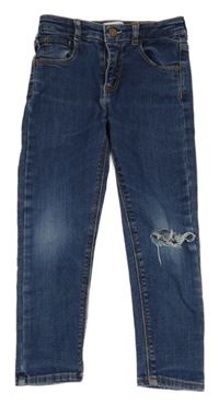 Modré slim rifle s prošoupáním Zara 