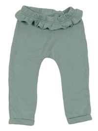 Zelenošedé tepláky s volánky Matalan