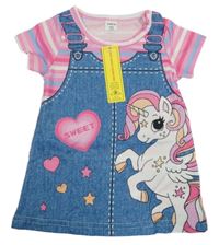 Nové - Růžovo-modré šaty s My Little Pony Shein 