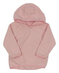 Světlerůžová fleecová mikina s klokankou a kapucí Matalan