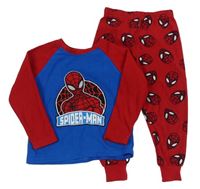 Modro-červené fleecové pyžamo se Spider-manem PRIMARK