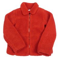 Červená huňatá podšitá bunda George