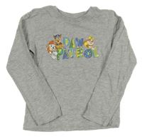 Šedé melírované triko s PAW PATROL nickelodeon