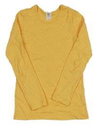 Tmavožluté puntíkaté triko Sanetta