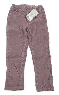 Nové - fialovohnědé manšestráky lupilu