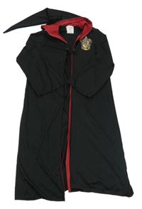 Kostým - Černo-vínový plášť s erbem - Gryffindor - Harry Potter a kapucí