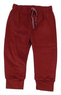 Vínové teplé tepláky 