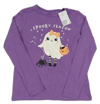 Nové - fialové triko s duchem H&M
