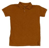 Hnědé melírované polo tričko ZEEMAN