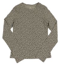 Šedo-tmavošedé vzorované triko H&M