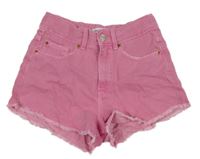Růžové riflové kraťasy ZARA