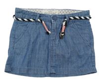 Modrá chino riflová sukně s páskem H&M