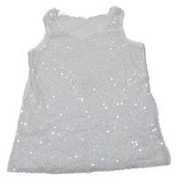 Bílý top s flitry H&M