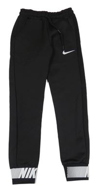 Černé tech fleece tepláky s logy Nike