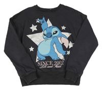 Černošedá mikina se Stitchem Disney