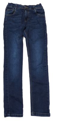 Tmavomodré skinny rifle famy